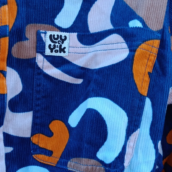 Lucy & Yak Organic Cotton Corduroy Blue Boilersuit Jumpsuit sz S NWT - Picture 7 of 14